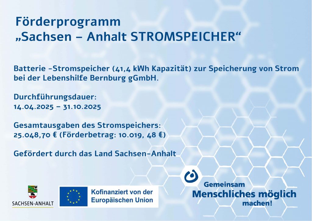 Stromspeicher neu in BBG